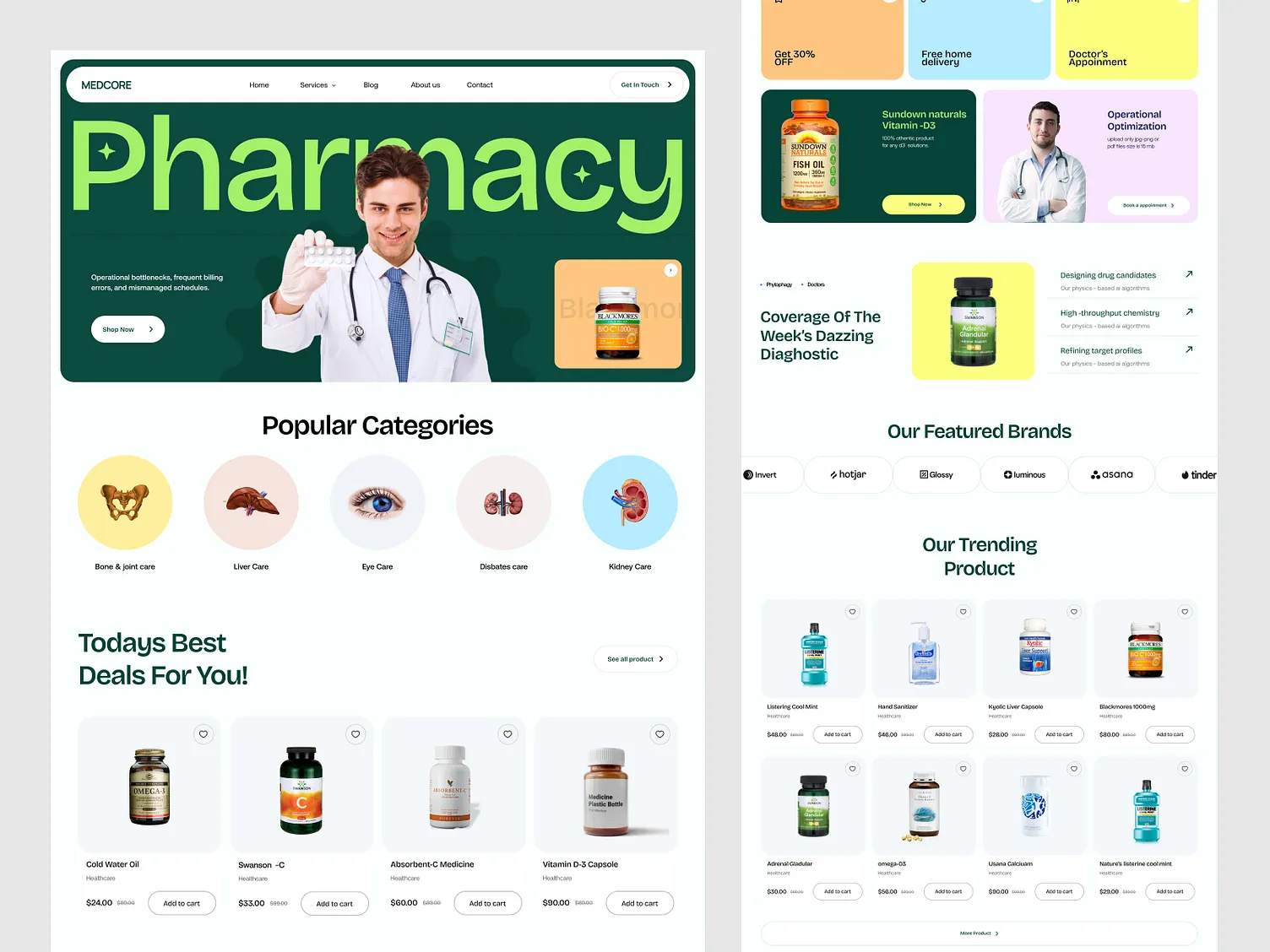 MedCore Pharmacy Landing Page