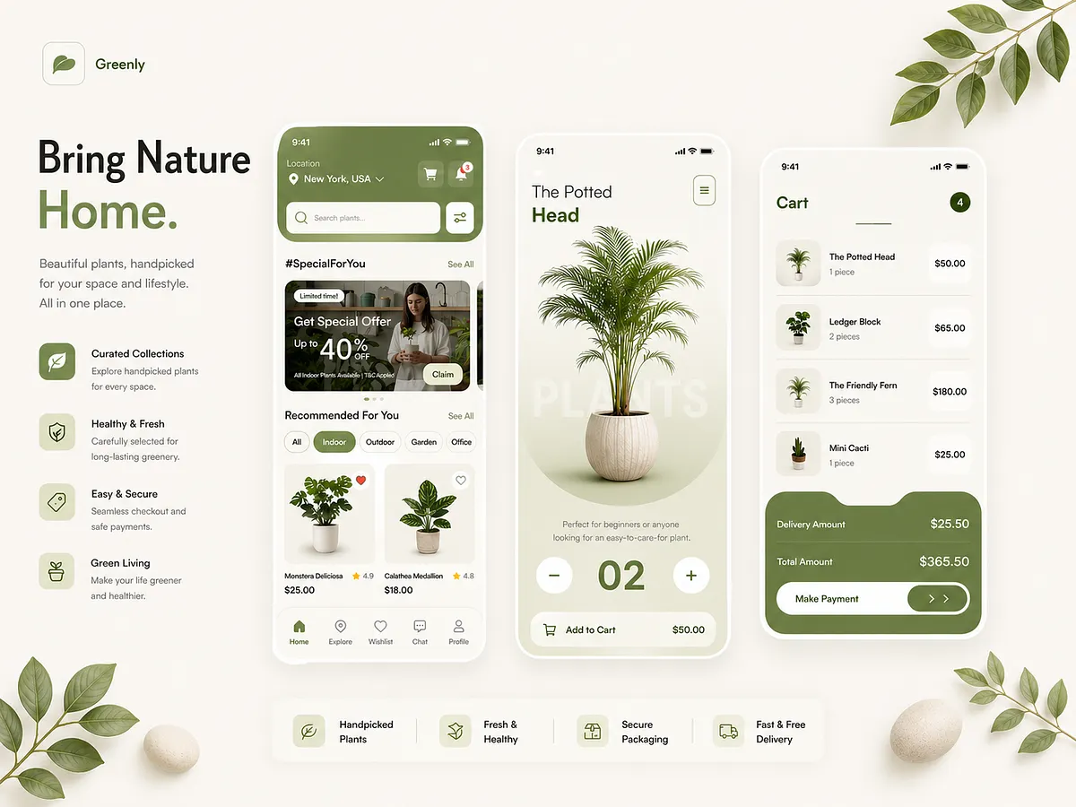 Greenly Plant E-Commerce Mobile App